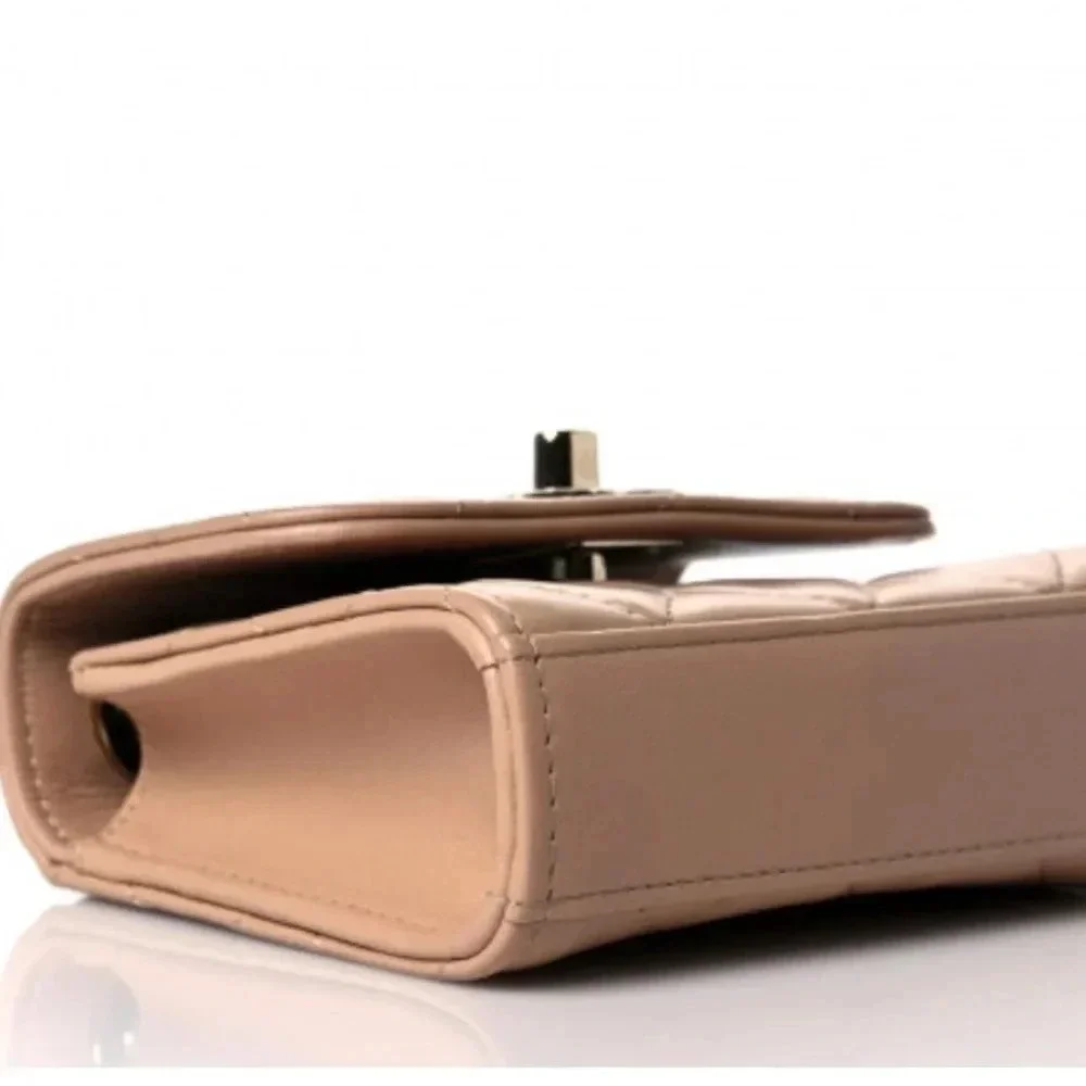 Chanel Lambskin Quilted Mini Trendy CC Clutch With Chain